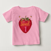 1e verjaardag Aardbei baby top eerste 1 jaar oud (Voorkant)