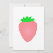 1e verjaardag aardbei roze baby meisje aangepaste  kaart (Achterkant)