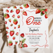1e verjaardag aardbeien uitnodiging