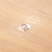 1e verjaardag acryl uitnodigingen (Laagn)