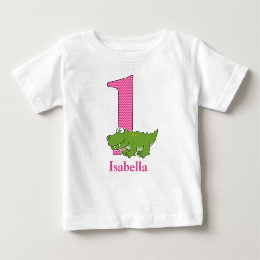 1e Verjaardag Alligator T shirt (Voorkant)