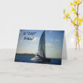 1e VERJAARDAG ALS "EEN VADER" Kaart (Gele Bloem)