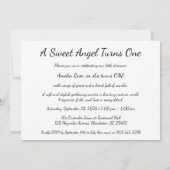 1e Verjaardag Angel Jurk & Parfum Art Kaart (Achterkant)