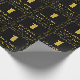 1e verjaardag - Art Deco Geïnspireerde look "1" en Cadeaupapier