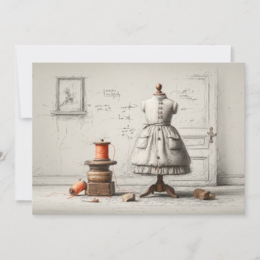 1e Verjaardag Atelier Zwart & Wit Stijl Kaart (Voorkant)