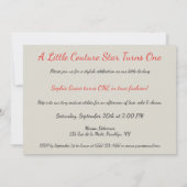 1e Verjaardag Atelier Zwart & Wit Stijl Kaart (Achterkant)