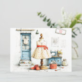 1e Verjaardag Atelier Zwart & Wit Stijl Kaart (Staand voorkant)