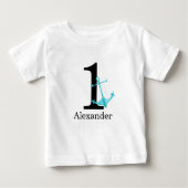 1e Verjaardag Baby Boy Nautisch Anker Custom Name (Voorkant)