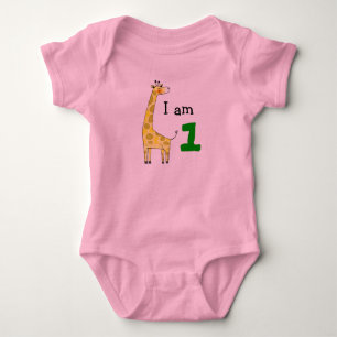 1e verjaardag baby cadeau (leuke giraffe) romper