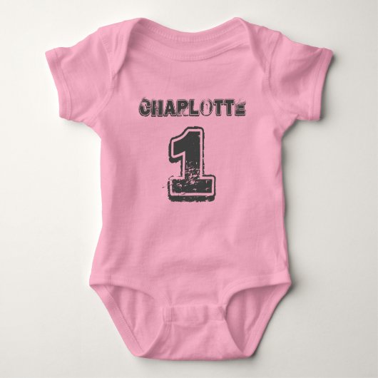 1e verjaardag Baby Girl Sport Romper (Voorkant)