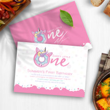 1e verjaardag baby meisje lief een roze donut