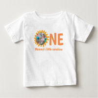 1E VERJAARDAG BABYKLEDING AANGEPASTE FOTO