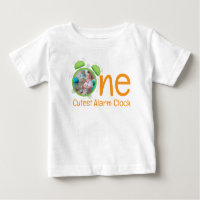 1E VERJAARDAG BABYKLEDING AANGEPASTE FOTO