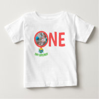 1E VERJAARDAG BABYKLEDING AANGEPASTE FOTO