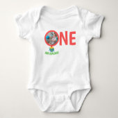 1E VERJAARDAG BABYKLEDING AANGEPASTE FOTO ROMPER (Voorkant)