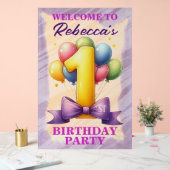 1e verjaardag ballon thema acryl bord (Huwelijk)