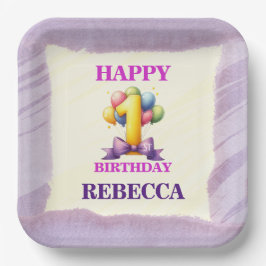 1e Verjaardag Ballon Thema Party Papier Bord