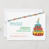 1e verjaardag Balloon Briefkaart - Afdrukken of do (Achterkant)