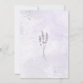 1e verjaardag Baptisme lavender bloemen Kaart (Achterkant)