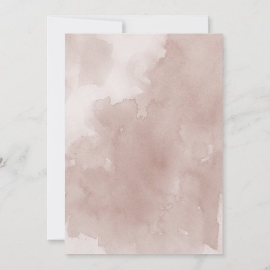 1e verjaardag Baptisme roze waterverf floraal Kaart (Achterkant)