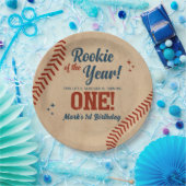  1e verjaardag Baseball Party Papieren Bordje (Feest)