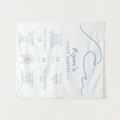 1e verjaardag Beach Club The Big One mijlpaal feit Wandkleed (Voorkant (horizontaal))