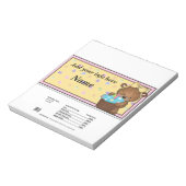 1e verjaardag Beer Snoep Bar Wrapper Party Favors Notitieblok (Linkerzijde)