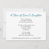 1e Verjaardag Blauwe Bloemen Parfum Thema Kaart (Achterkant)