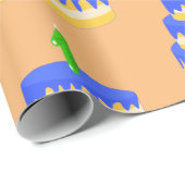 1e verjaardag blauwe Cake Cadeaupapier (Rol Hoek)