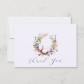 1e verjaardag  | Bloemen paaseieren krans Bedankkaart (Voorkant)