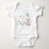 1e verjaardag Bodysuits met een schattige teddybee (Voorkant)