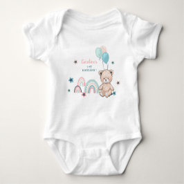 1e verjaardag Bodysuits met een schattige teddybee