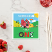 1e Verjaardag Boerderij Dieren Barnyard Fun Kinder Servet (Insitu)