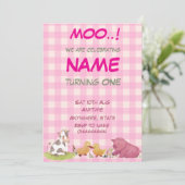 1e verjaardag Boerderij meisje thema Kaart (Staand voorkant)