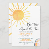 1e verjaardag Boho eerste reis rond de zon Kaart (Voorkant / Achterkant)