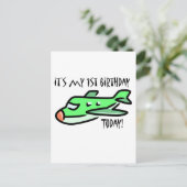 1e verjaardag  briefkaart (Staand voorkant)