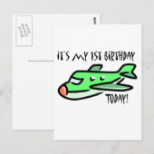 1e verjaardag  briefkaart (Voorkant / Achterkant)