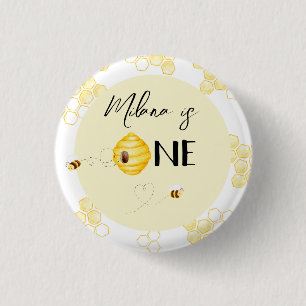 1e verjaardag Bumble bee dag verjaardag Ronde Button 3,2 Cm