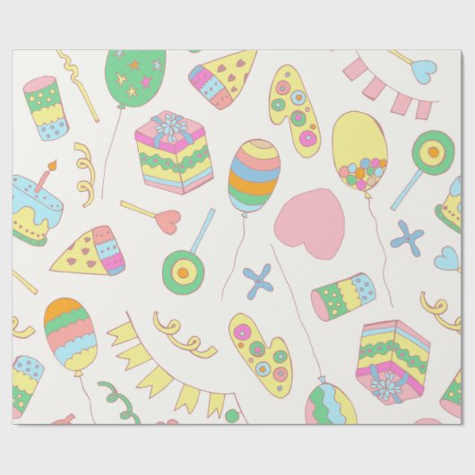 1e verjaardag . cadeaupapier (Vlak)