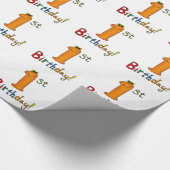 1e verjaardag ! cadeaupapier (Hoek)