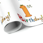 1e verjaardag ! cadeaupapier (Rol Hoek)