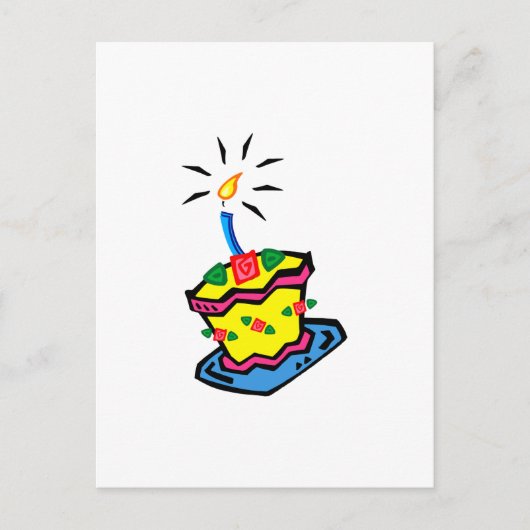 1e verjaardag Cake Briefkaart (Voorkant)