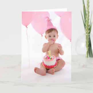 1e verjaardag Cake Kaart