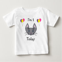 1e verjaardag Cat T-Shirt