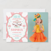 1e verjaardag circus foto uitnodiging (Voorkant)