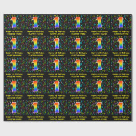 1e verjaardag: Colorful Music Symbols, Regenboog 1 Cadeaupapier