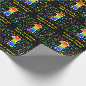 1e verjaardag: Colorful Music Symbols, Regenboog 1 Cadeaupapier (Hoek)