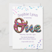 1e verjaardag Cookie Cake Kaart (Voorkant)