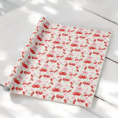 1e Verjaardag Coquette Kersen Bogen Bubble Letters Cadeaupapier