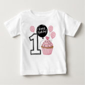 1e verjaardag Cupcake Balloons (Voorkant)